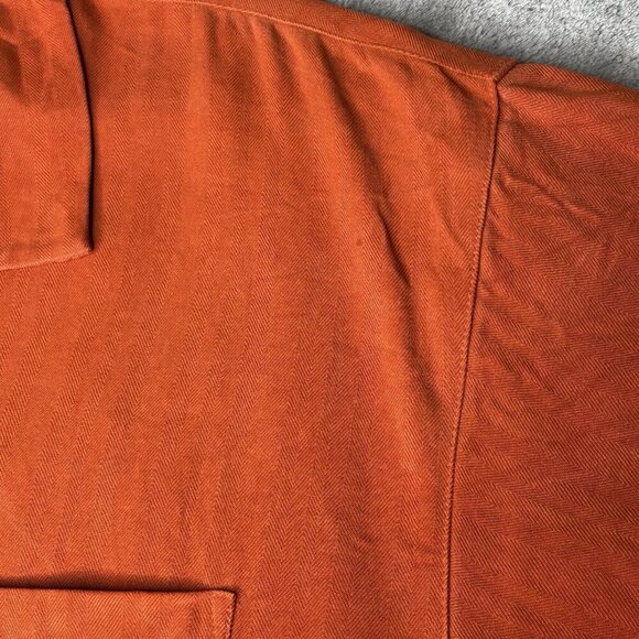 Tommy Bahama Silk Shirt Mens Extra Large Orange Rust Cigar Loop Collar Party XL - Picture 8 of 16
